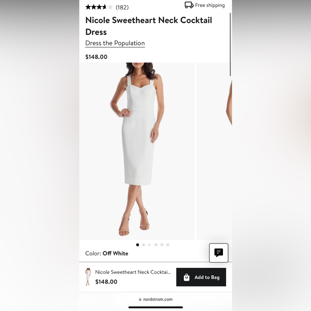 DRESS THE POPULATION WHITE DRESS